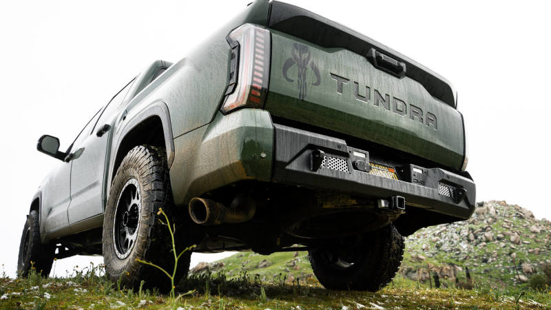 DV8 Offroad 2022-2023 Toyota Tundra MTO Series Rear Bumper on off road truck