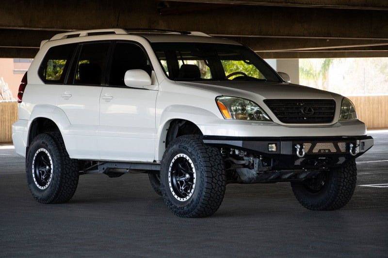 DV8 Offroad 03-09 Lexus GX 470 MTO Series Winch Front Bumper on white SUV