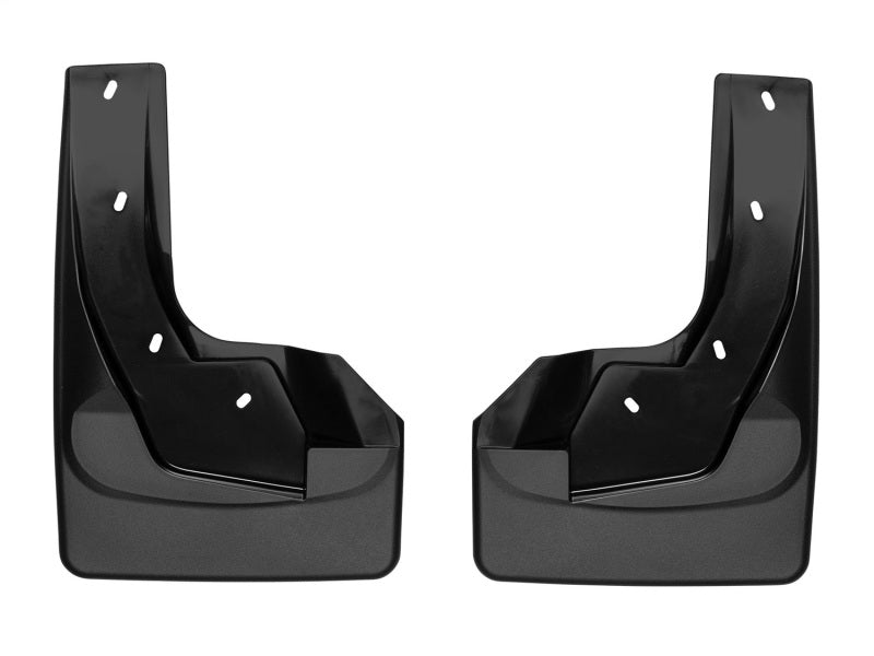WeatherTech 19+ Dodge Ram w/ Factory Flares Front No Drill Mudflaps - Black for offroad performance upgrades