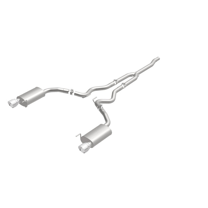 MagnaFlow Cat Back, SS, 2.5in, Street, Dual Split Polished 4.5in Tips 2015 Ford Mustang Ecoboost exhaust system