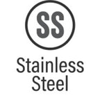 Stainless Steel logo, symbolizing durability and quality