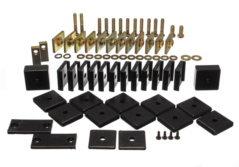 Energy Suspension Toy Land Cruiser Body Mount Set - Black parts for offroad performance upgrades and suspension lift kits.