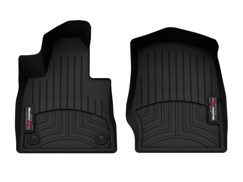 WeatherTech 2022+ Ford Explorer / Explorer ST Front FloorLiner - Black in black rubber design for complete interior protection. Main image