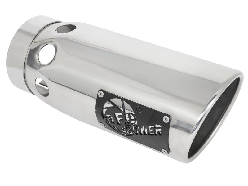 aFe Power Intercooled Tip Stainless Steel - Polished 4in In x 5in Out x 12in L Bolt-On Secondary image