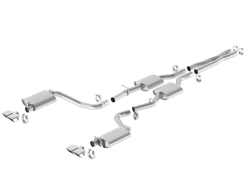 Borla 15-16 Dodge Challenger R/T 5.7L Dual Rectangle Angle Cut Dual Split Rear Exit ATAK Exhaust parts