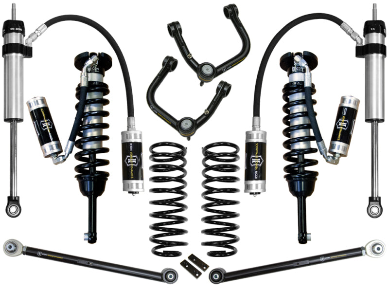 ICON 2010+ Toyota FJ/4Runner 0-3.5in Stage 5 Suspension System w/Tubular Uca for offroad performance upgrades
