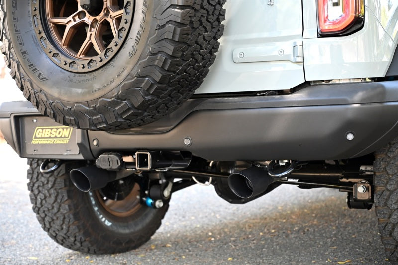 Gibson 2021+ Ford Bronco 4-DR 2.7L 4WD 2.5in Black Elite Cat-Back Dual Split Exhaust - Stainless Secondary image