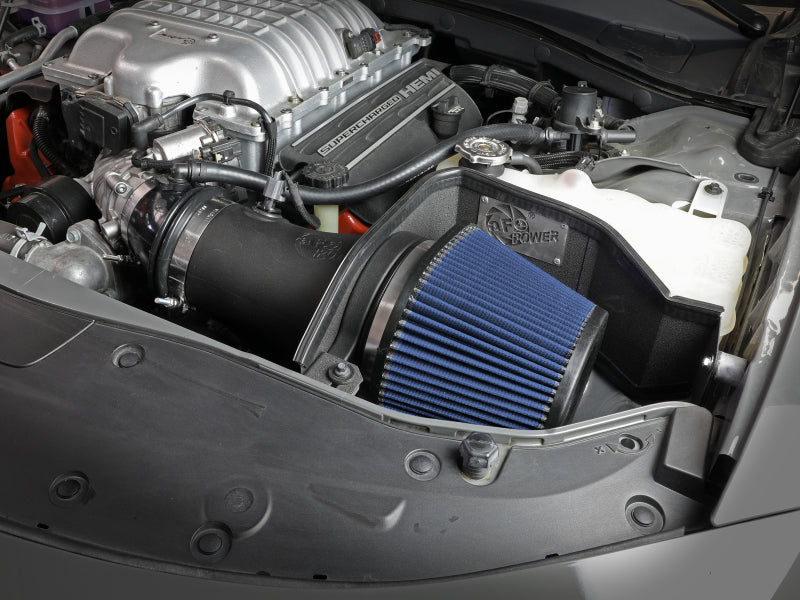 aFe 17-18 Dodge Challenger/Charger Magnum FORCE Stage-2XP Cold Air Intake System w/Pro DRY S- Black Secondary image