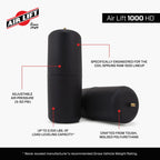 Air Lift 1000HD Rear Air Spring Kit for 09-18 Dodge Ram 1500 features adjustable air pressure for load-leveling.