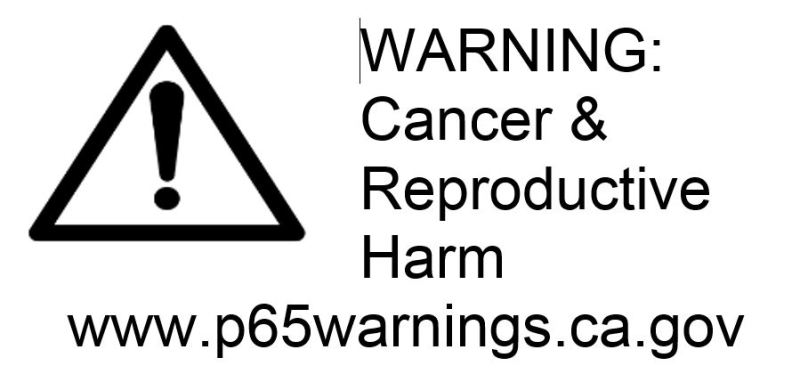 WARNING: Cancer & Reproductive Harm safety label