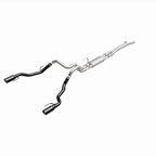 MagnaFlow SYS Cat-Back 2017 Ford F-150 Raptor 3.5L Dual Black Coated 3in Tips exhaust system for offroad performance upgrades.