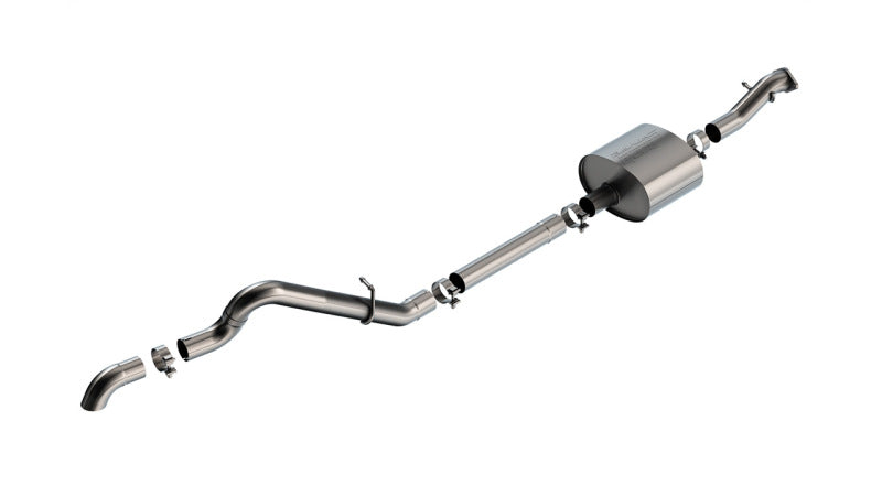 Borla 21-22 Ford Bronco 2.7L 2DR/4DR T-304 Stainless Steel Cat-Back S-Type Exhaust - Brushed for off road parts