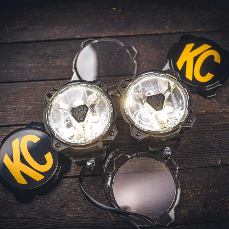 KC HiLiTES Gravity Titan LED 6in. - Pair Pack (Wide-40 Beam) for offroad lighting