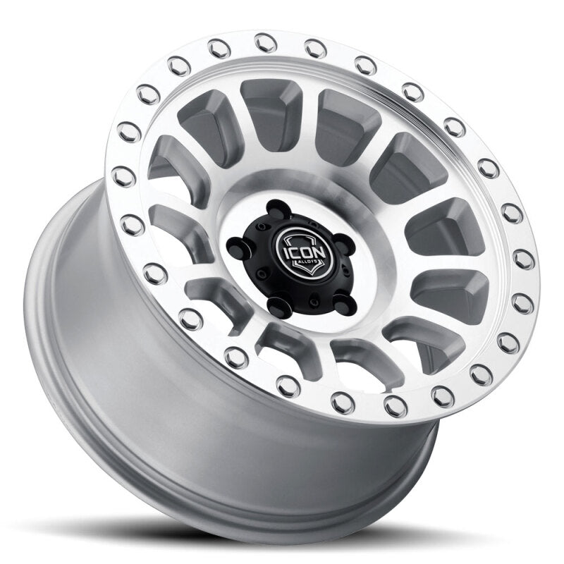 ICON Hulse 18x9 5x150 25mm Offset 6in BS Silver Machined wheel