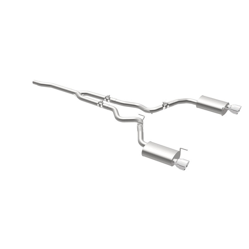 MagnaFlow Cat Back, SS, 2.5in, Street, Dual Split Polished 4.5in Tips 2015 Ford Mustang Ecoboost exhaust system
