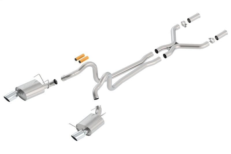 Borla 13-14 Mustang GT/Boss 302 5.0L V8 RWD Single Split Rear Exit ATAK Catback Exhaust components
