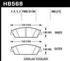 Hawk 07 Chevy Tahoe LTZ LTS Rear Brake Pads specifications
