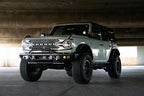 DV8 Offroad 2021-2022 Ford Bronco (Not For Factory Plastic Bumper) Factory Bumper Bull Bar - Black on modified Bronco