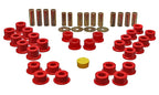 Energy Suspension 90-97 Mazda Miata Red Rear Control Arm Bushing Set components for offroad performance upgrades.