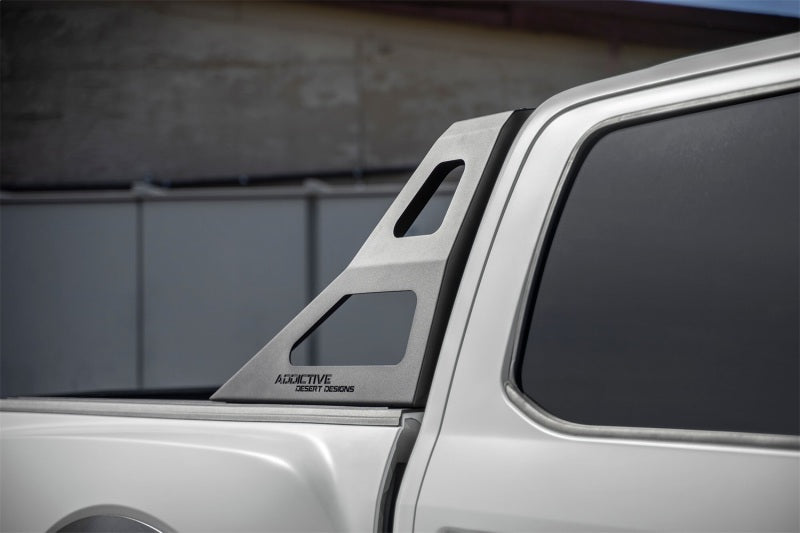 Addictive Desert Designs 17-19 Ford F-150 Raptor Stealth Fighter Chase Rack close-up view, perfect for offroad performance upgrades.