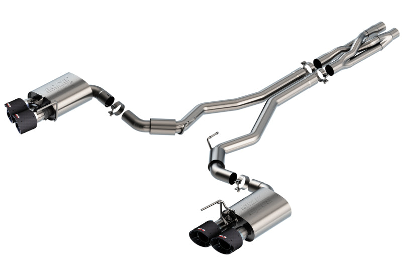 Borla 2020 Ford GT500 5.2L AT 3in ATAK CatBack Exhaust w/ Carbon Fiber Tips Main image