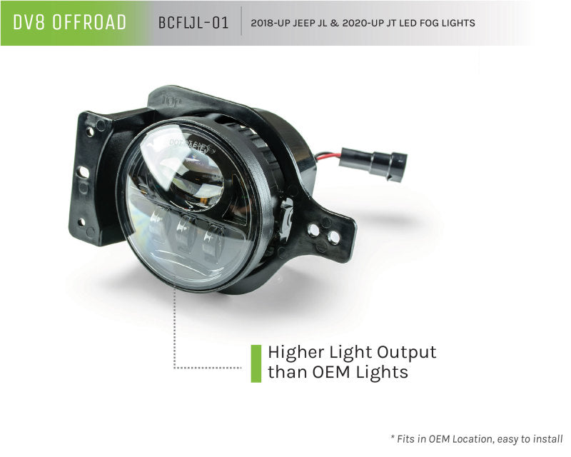 DV8 Offroad 18+ Jeep JL/ Gladiator LED Fog Lights for performance upgrades