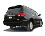 Borla 08-12 Toyota Sequoia SR5/Platinum/Ltd 5.7L 8cyl AT 6spd RWD/4WD SS Catback Exhaust installed on a black Toyota Sequoia.