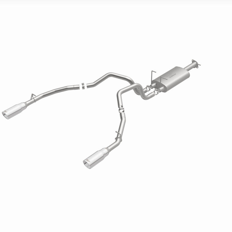 MagnaFlow 2019 Ram 1500 V8 5.7L (Excl. Tradesman) Polished 3in 409SS Cat-Back Exhaust System for offroad performance upgrades.