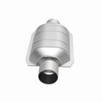 MagnaFlow Conv Univ 2.5inch OBDII Rear universal catalytic converter with stainless steel design.