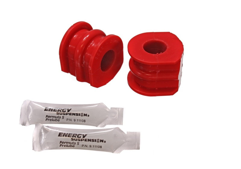 Energy Suspension 03-07 Infiniti G-35 Coupe RWD / 02-09 350Z Red 21mm Rear Sway Bar Frame Bushings and lubricant packets.