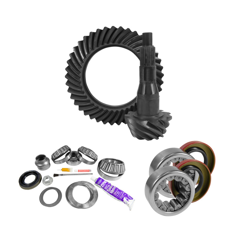 Yukon Gear 9.75in Ford 3.73 Rear Ring & Pinion Install Kit Axle Bearings and Seal Secondary image