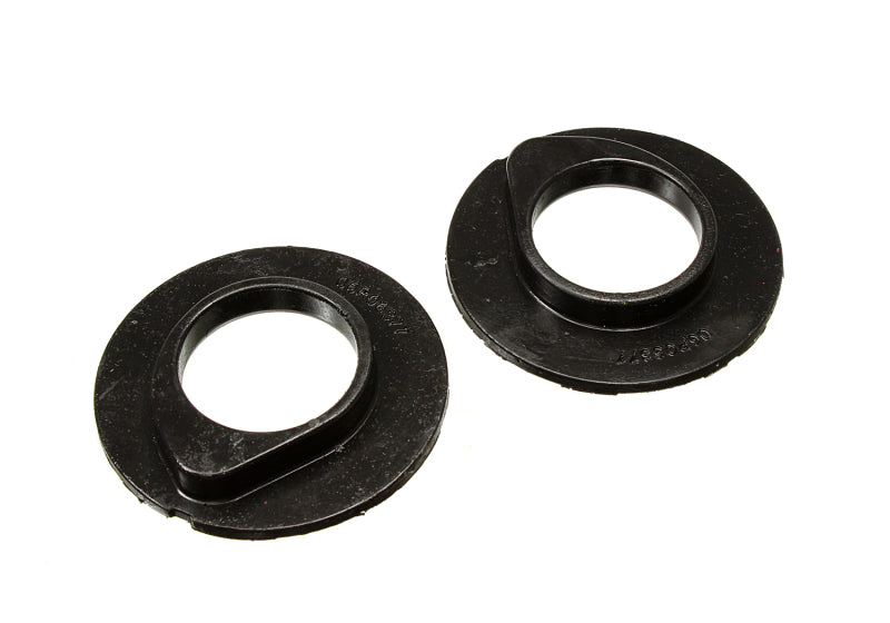 Energy Suspension 90-96 Ford F-150/Ford Bronco Front Coil Spring Isolator Set - Black for offroad performance upgrades