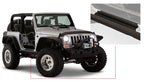 Bushwacker 07-18 Jeep Wrangler Trail Armor Rocker Panel and Sill Plate Cover - Black on silver Jeep