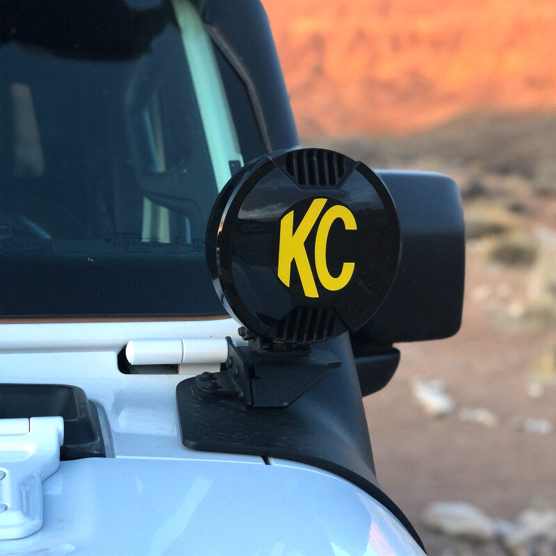KC HiLiTES 6in. Light Shield / Hard Cover for SlimLite LED - Black Secondary image