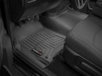 WeatherTech 12-13 Dodge Ram Truck Front FloorLiner - Black in truck interior for all-weather protection.
