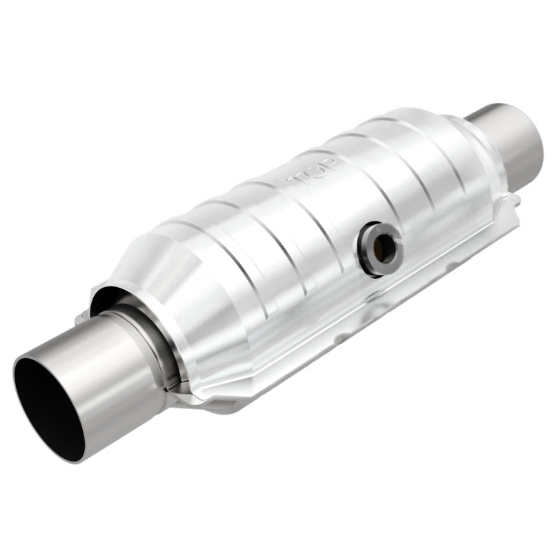 MagnaFlow Conv Univ 2.5inch Honda catalytic converter for offroad performance upgrades.