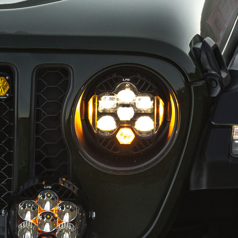 Baja Designs 18-25 Jeep Wrangler JL/20-25 Gladiator JT (w/Halogen) DOT LP6 LED Headlight Kit - Clear close-up image