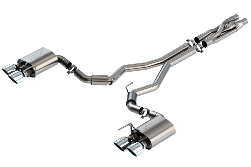 Borla 2020 Ford GT500 5.2L AT 3in ATAK CatBack Exhaust w/ Chrome Tips Main image