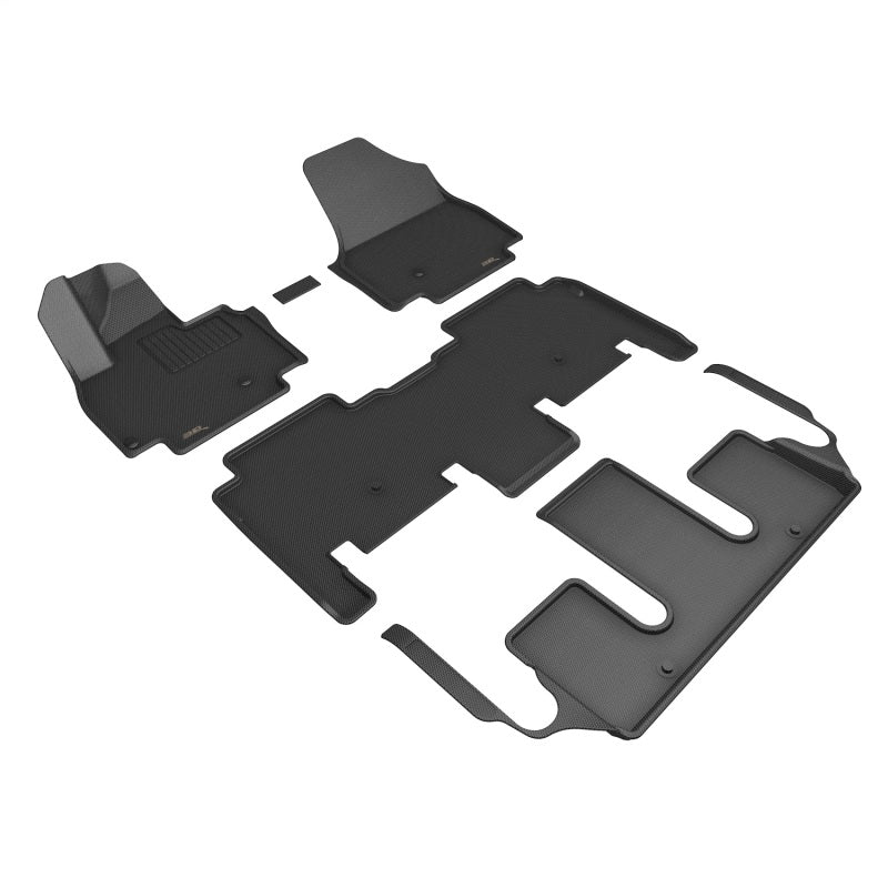 3D MAXpider 2024 Kia EV9 6-Seater Kagu Black floor mats