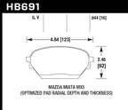 Hawk 06-14 Mazda MX-5 DTC-60 Race Front Brake Pads specifications