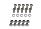 Fishbone Offroad 97-06 Jeep Wrangler TJ Steel Rock Slider - Black Textured Powdercoat hardware bolts and nuts set