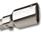 Borla Universal Polished Tip Single Round Rolled Angle-Cut w/Clamp (inlet 2 1/2in. Outlet 4 x 4in) - offroad parts