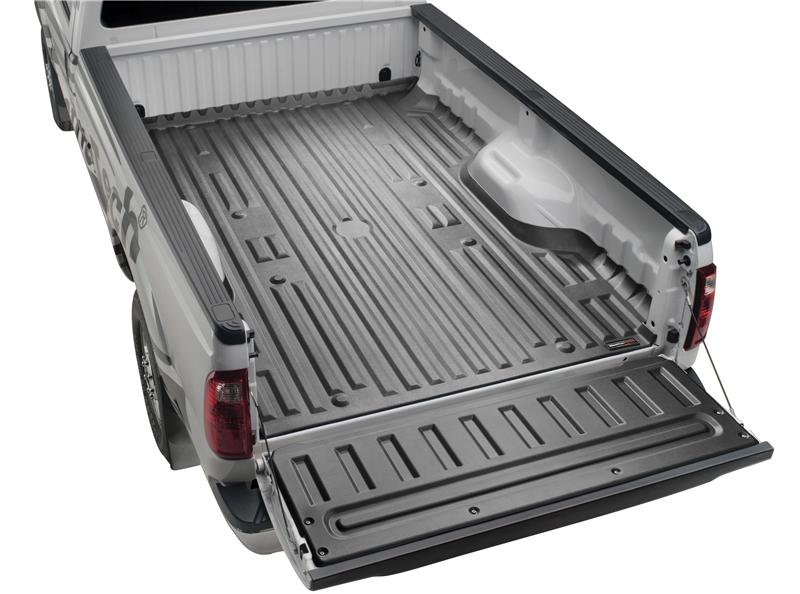 WeatherTech 07-12 Chevrolet Silverado TechLiner - Black installed in truck bed.