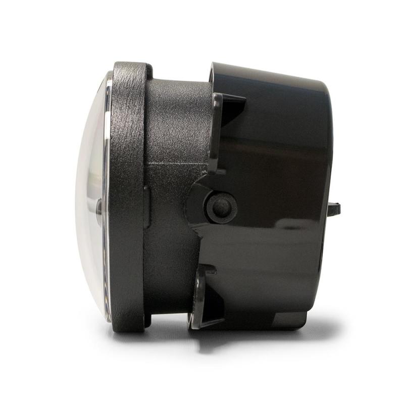 DV8 Offroad 07-18 Jeep Wrangler JK 4in 30W LED Replacement Fog Lights side view