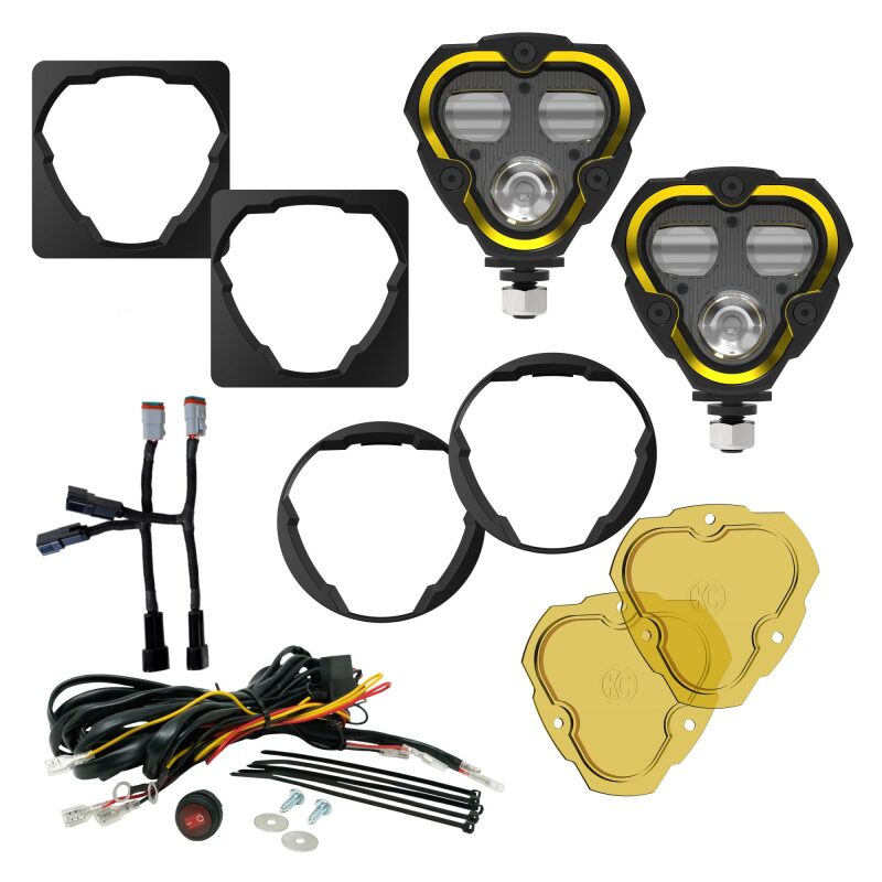 KC HiLiTES FLEX ERA 3 Dual Mode SAE Fog Lights - 2-Light Master Kit for Jeep Aftermarket Bumpers Secondary image