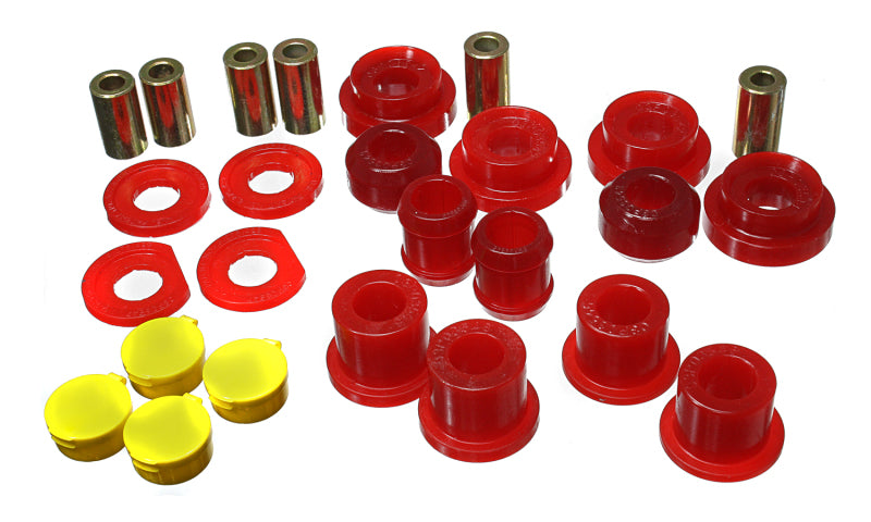 Energy Suspension 06-11 Honda Civic Red Rear Lower Trailing Arm and Lower Knuckle Bushing Set, offroad performance upgrades.