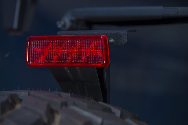 ARB Rear Bar Textured Blk Jk Jeep rear light on tire