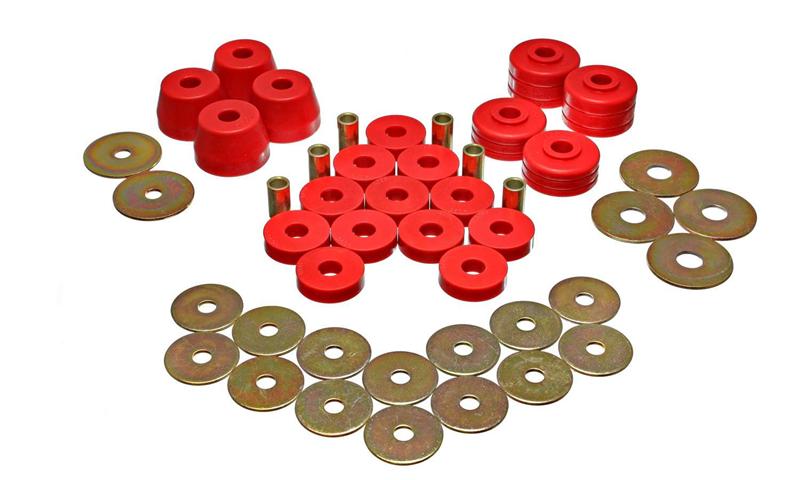 Energy Suspension Body Mount Bushing Sets - Red for offroad parts
