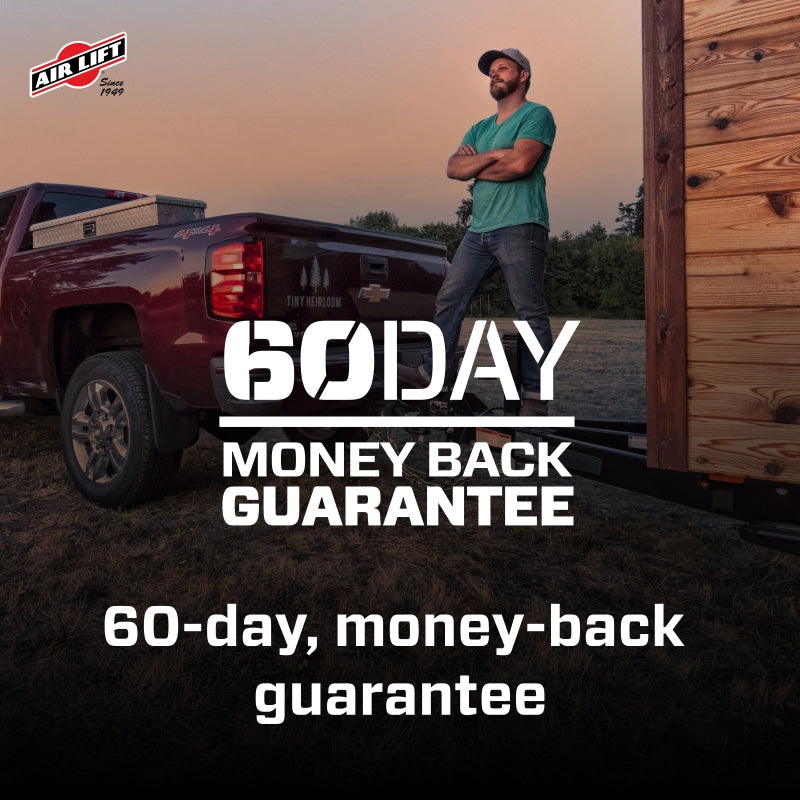 60-day money-back guarantee for Air Lift LoadLifter 7500XL Ultimate