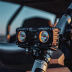 Rigid Industries Revolve Pod w/Amber Trim Ring - Pair mounted